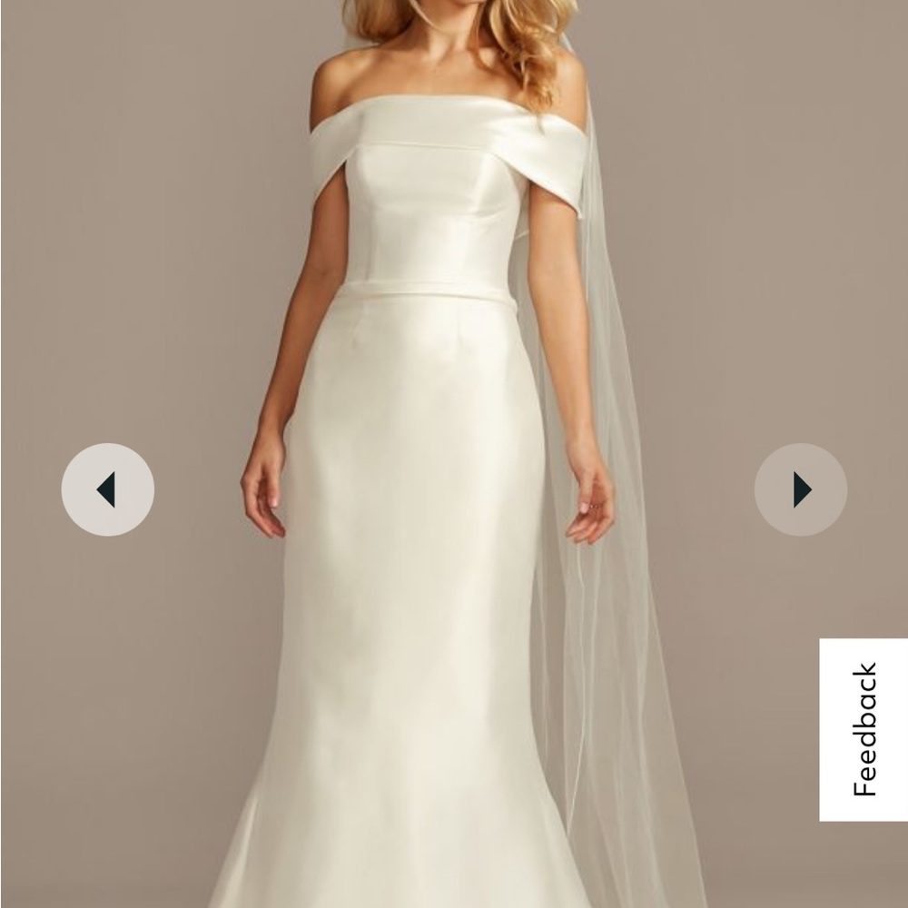 Ivory Off the Shoulder Wedding Gown
